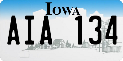 IA license plate AIA134