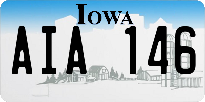 IA license plate AIA146