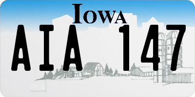 IA license plate AIA147