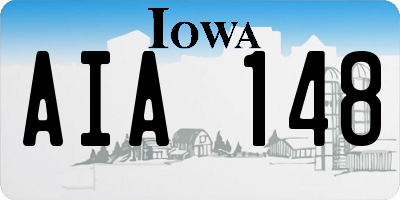 IA license plate AIA148