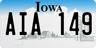 IA license plate AIA149