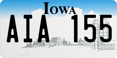 IA license plate AIA155
