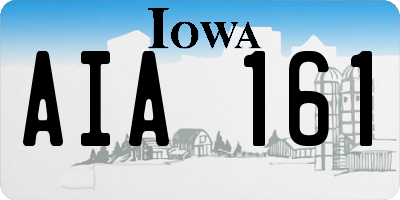 IA license plate AIA161