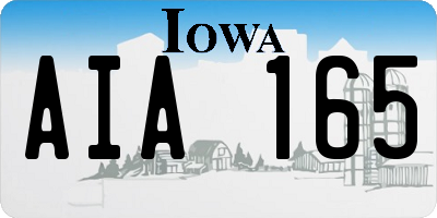 IA license plate AIA165
