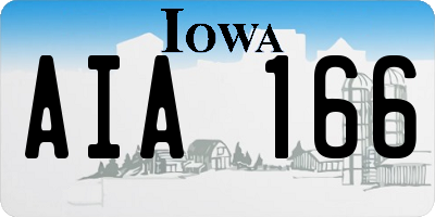 IA license plate AIA166