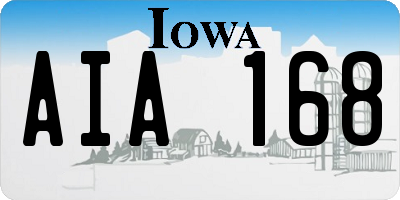 IA license plate AIA168