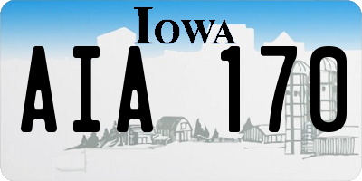 IA license plate AIA170