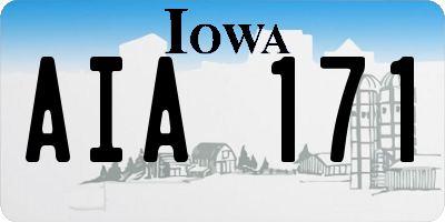 IA license plate AIA171