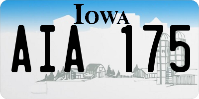 IA license plate AIA175