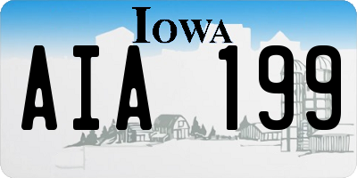 IA license plate AIA199