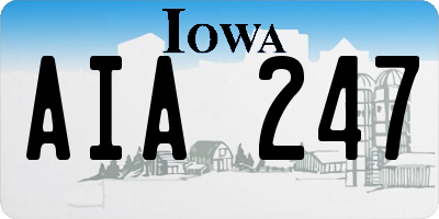 IA license plate AIA247