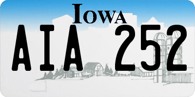 IA license plate AIA252