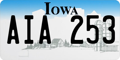 IA license plate AIA253