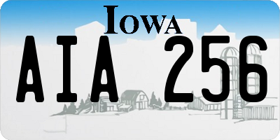 IA license plate AIA256