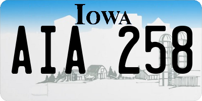 IA license plate AIA258