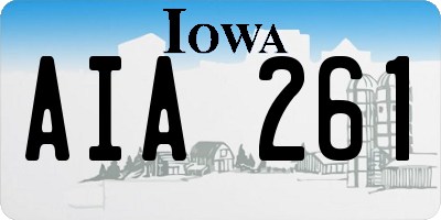IA license plate AIA261