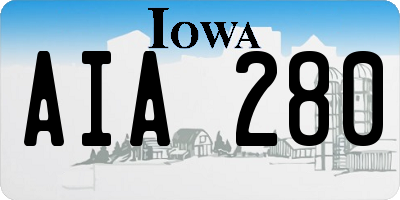 IA license plate AIA280