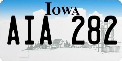 IA license plate AIA282