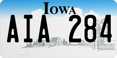 IA license plate AIA284