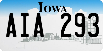 IA license plate AIA293