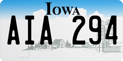 IA license plate AIA294