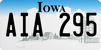 IA license plate AIA295
