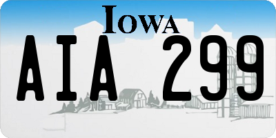 IA license plate AIA299