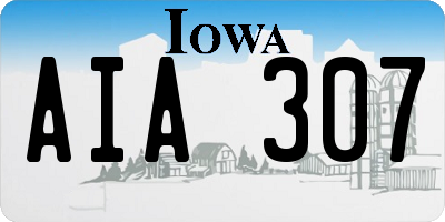IA license plate AIA307