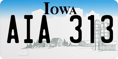 IA license plate AIA313