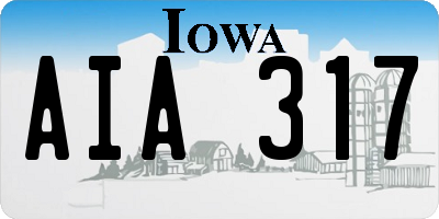 IA license plate AIA317