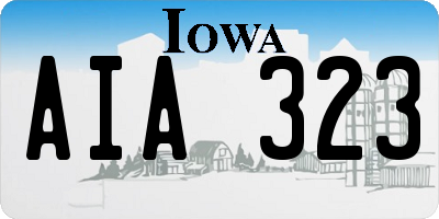 IA license plate AIA323