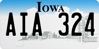 IA license plate AIA324