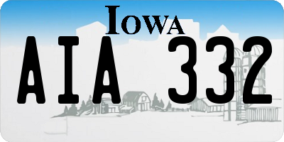 IA license plate AIA332