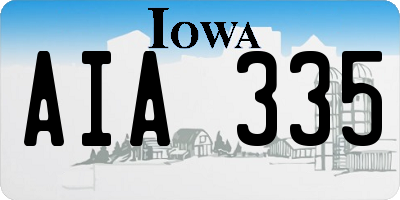 IA license plate AIA335
