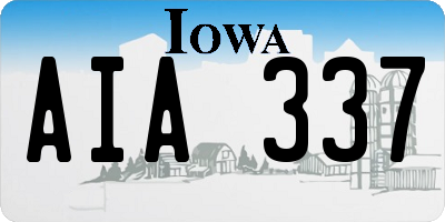 IA license plate AIA337