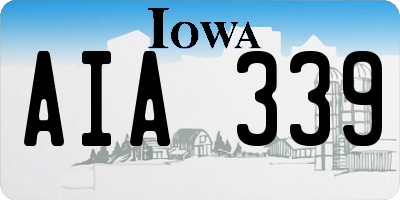 IA license plate AIA339