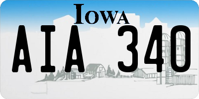 IA license plate AIA340