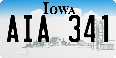 IA license plate AIA341