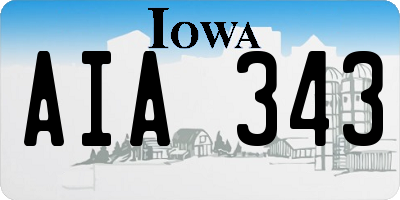 IA license plate AIA343