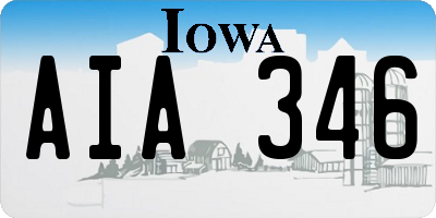 IA license plate AIA346