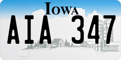 IA license plate AIA347