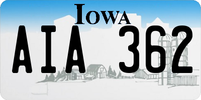 IA license plate AIA362