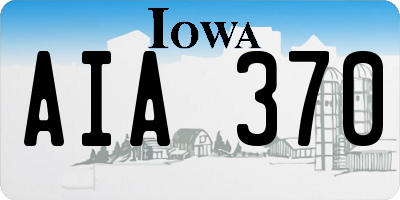 IA license plate AIA370