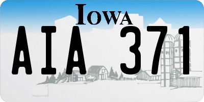 IA license plate AIA371