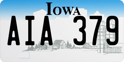 IA license plate AIA379