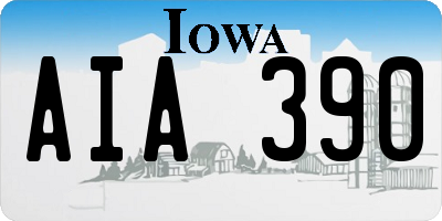 IA license plate AIA390