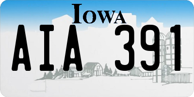IA license plate AIA391