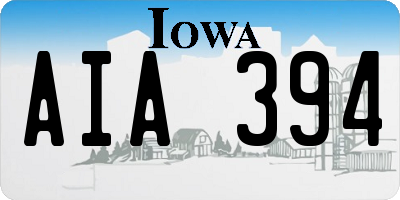 IA license plate AIA394