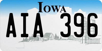 IA license plate AIA396