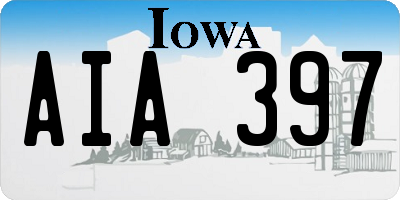 IA license plate AIA397